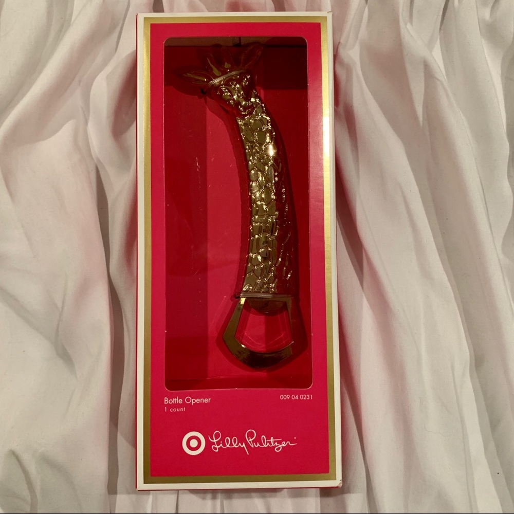Lilly Pulitzer Gold Giraffe Bottle Opener